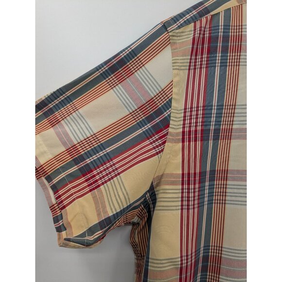 J.Crew Button-Down Shirt Men Size Large Plaid Short Sleeve Preppy Casual Cowboy - Picture 5 of 11